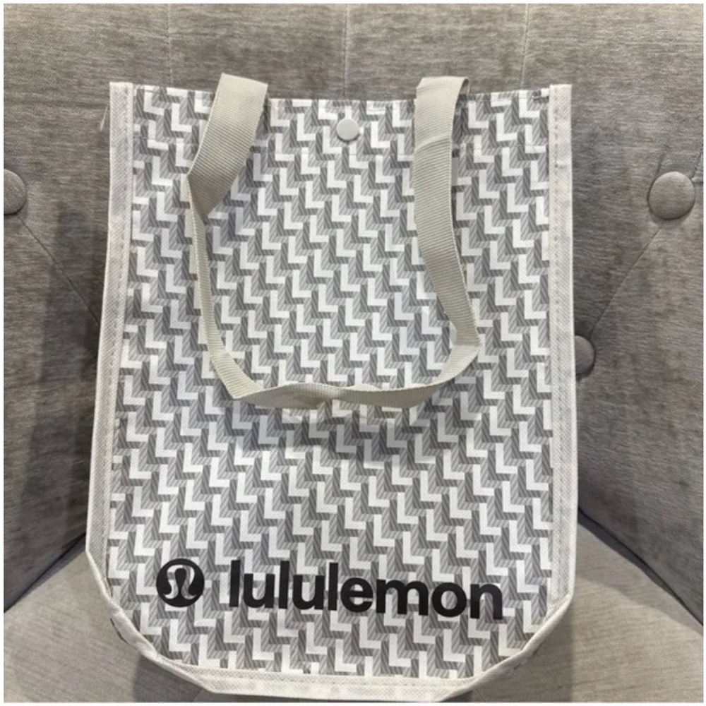 Lululemon 2025 Reusable Small Shopping Tote Bag Geometric Pattern 9.25X11X4.5”